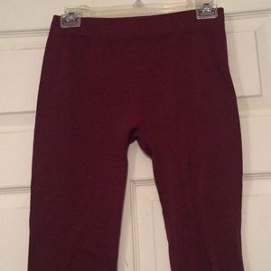 burgundy leggings